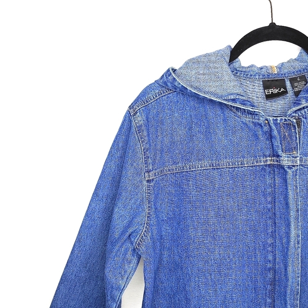 Erika denim jacket. Blur, Size Small. - Picture 9 of 10